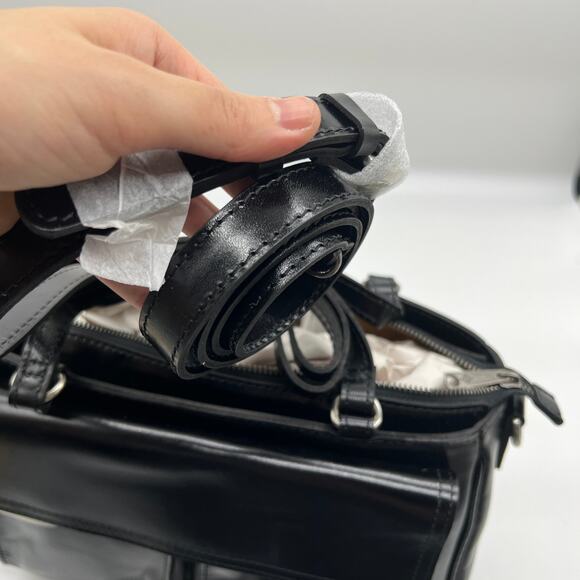 Patricia Nash Leather Rosetti Satchel Bags with Crossbody Strap Black - Picture 14 of 16